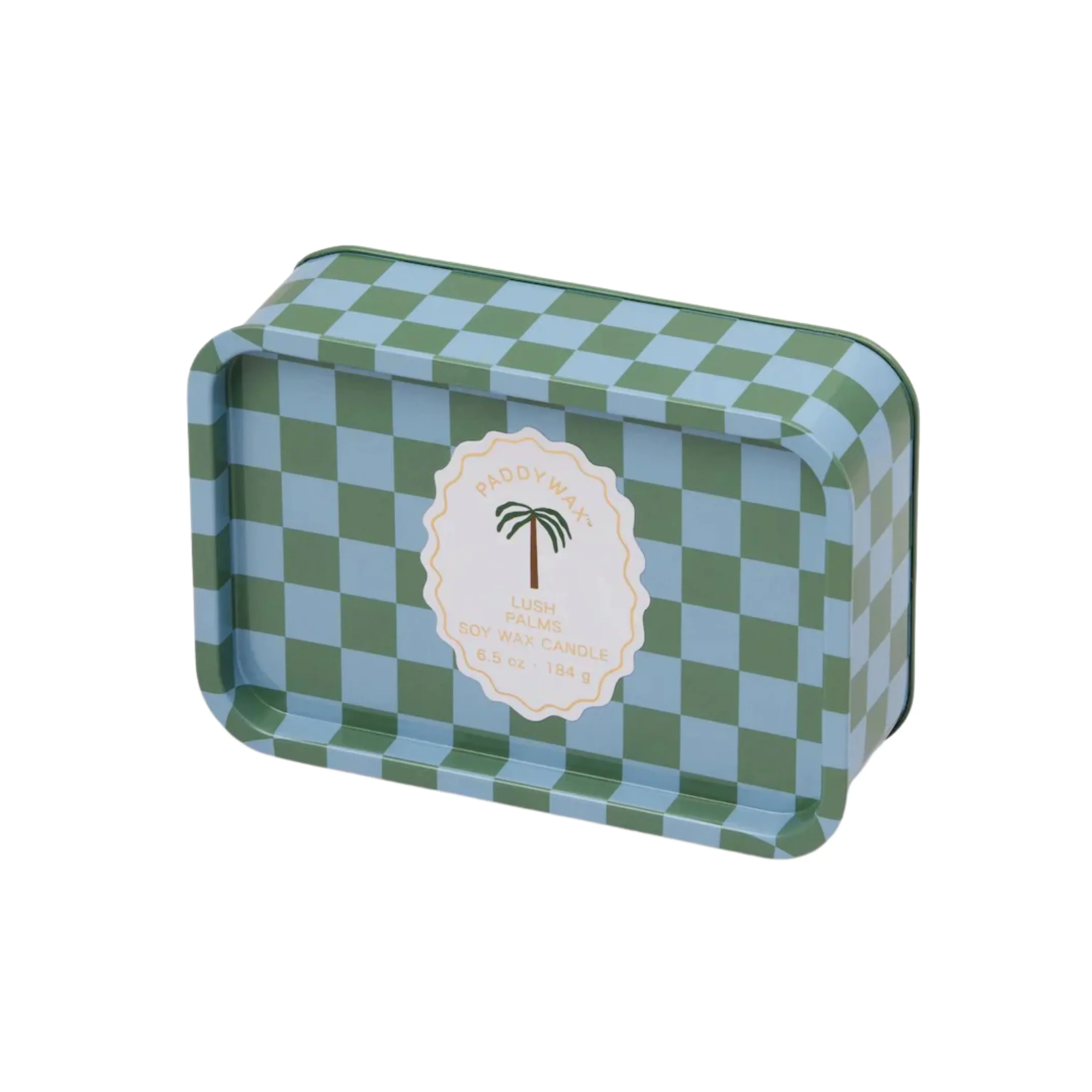 Paddywax 6.5 oz A Dopo Printed Tin Candle - Lush Palms
