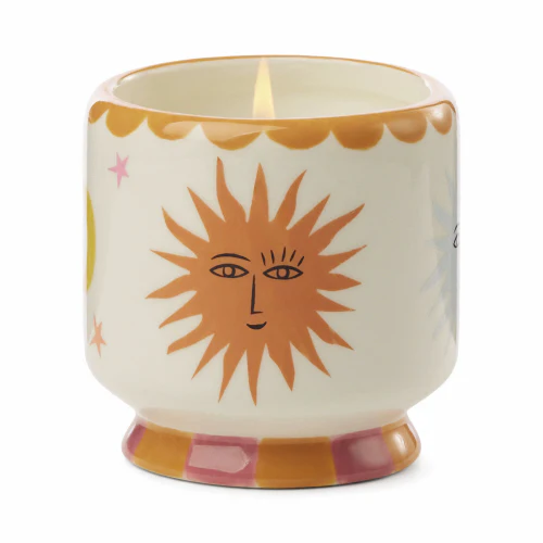 Paddywax A Dopo 8oz Handpainted Candle - Sun Orange Blossom