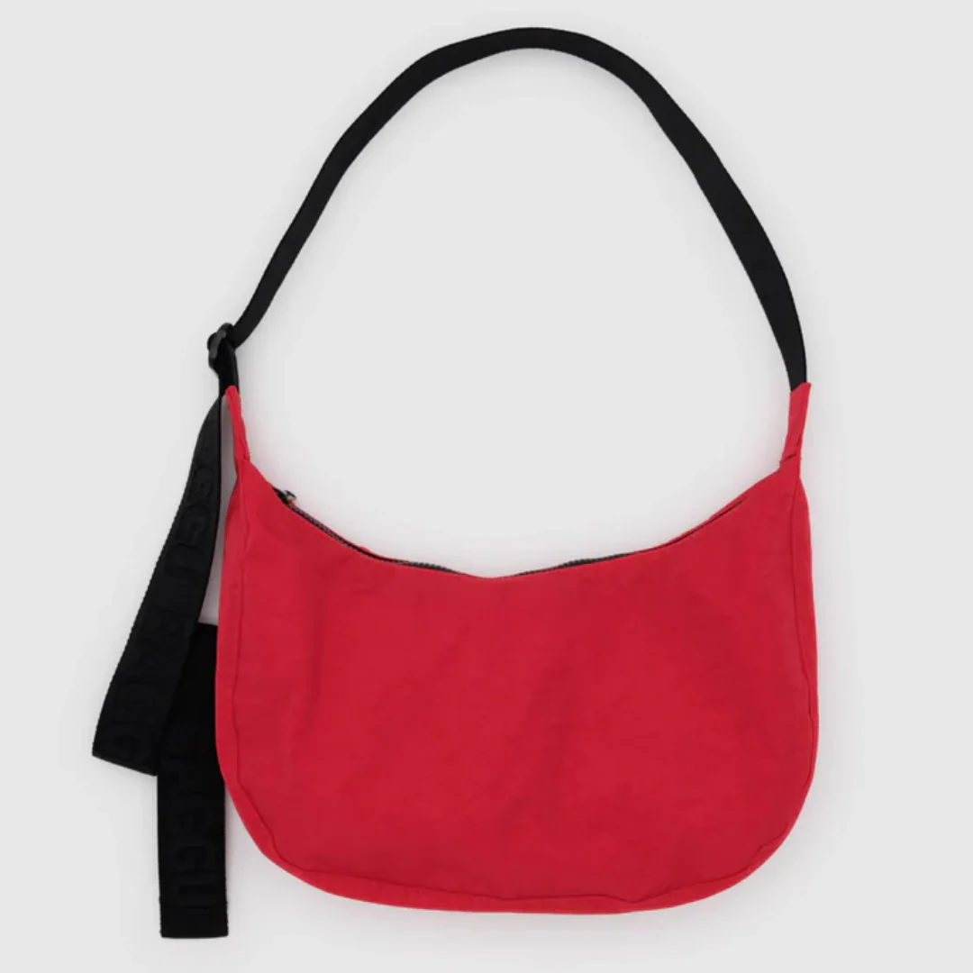 Baggu Medium Nylon Crescent Bag - Candy Apple