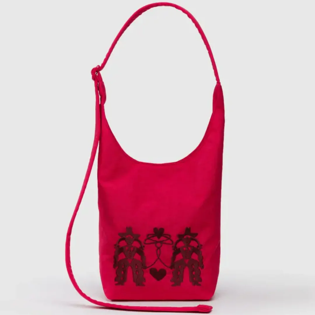 Baggu Small Nylon Sling - Embroidered Cowgirl