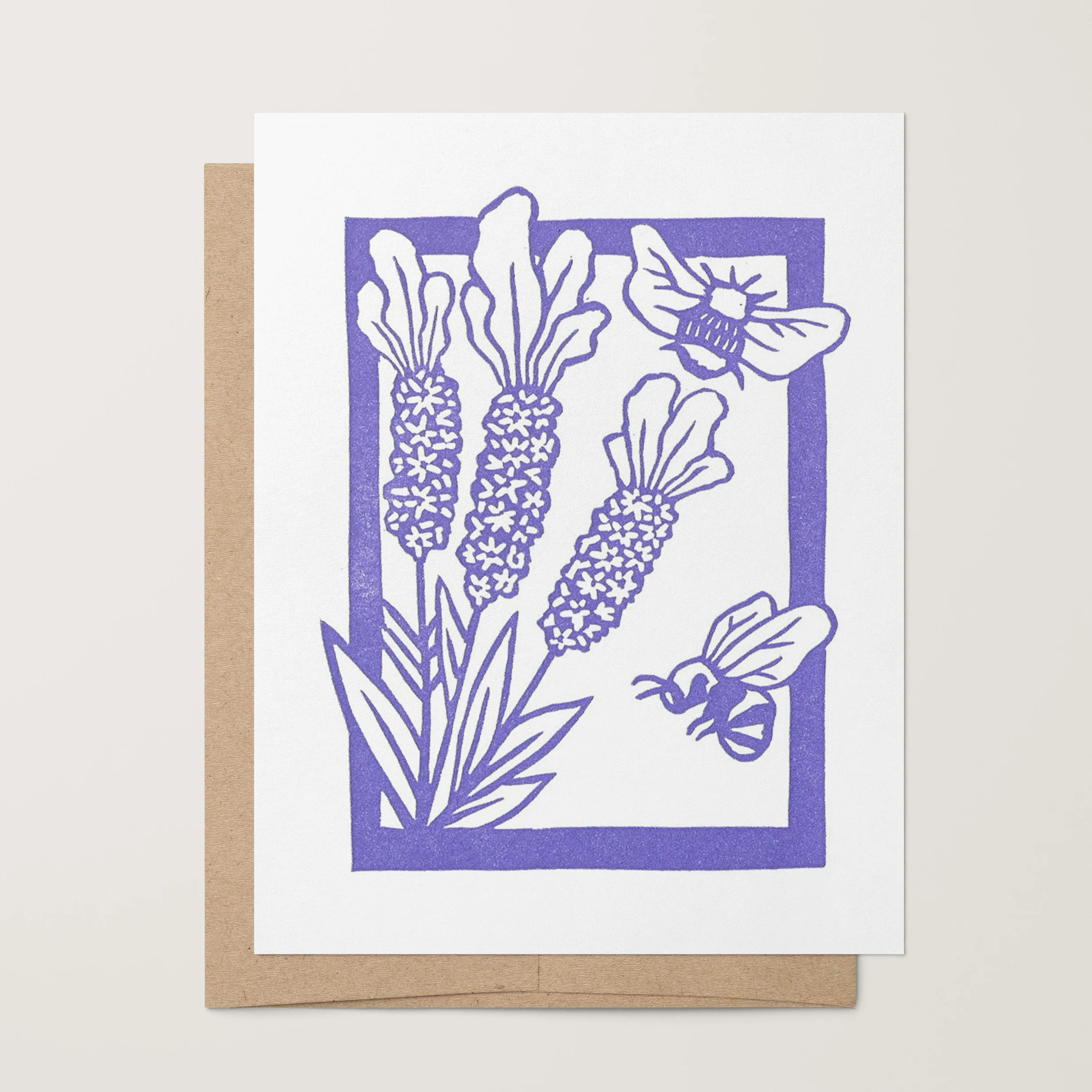 Bees & Lavender Card