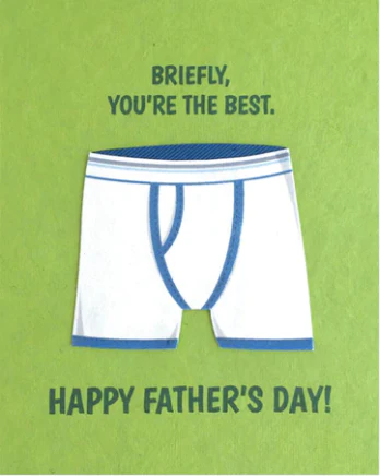 Brief Fathers Day Card
