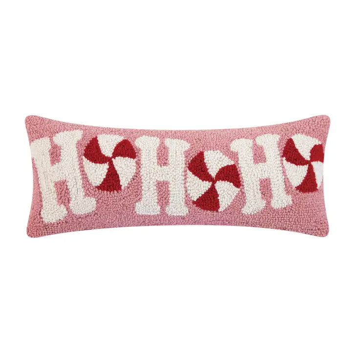 Candy Cane HoHoHo Hook Pillow