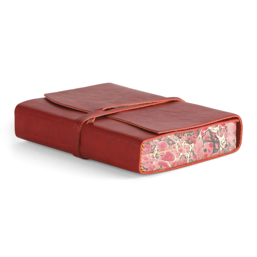 Cavallini & Co. Leather Journal Roma Lussa 5"x7" - Red