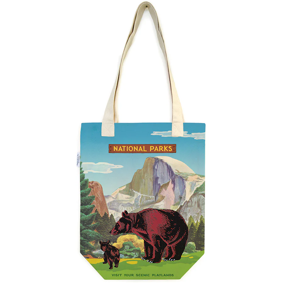 *Coming Soon Spring 2026* Cavallini & Co. Tote Bag - National Parks Bear - Image 2
