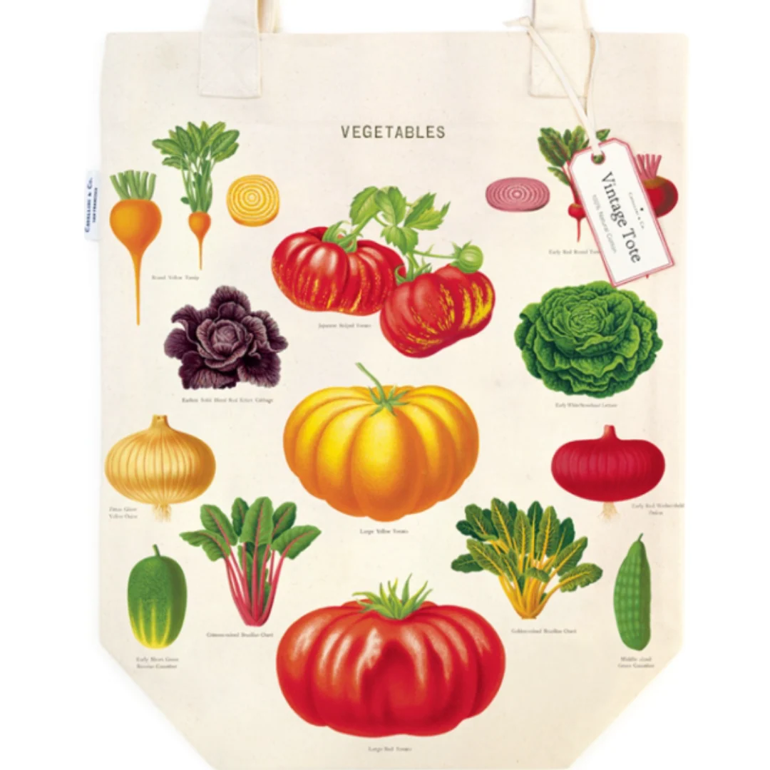 Cavallini & Co. Tote Bag - Vegetable Garden