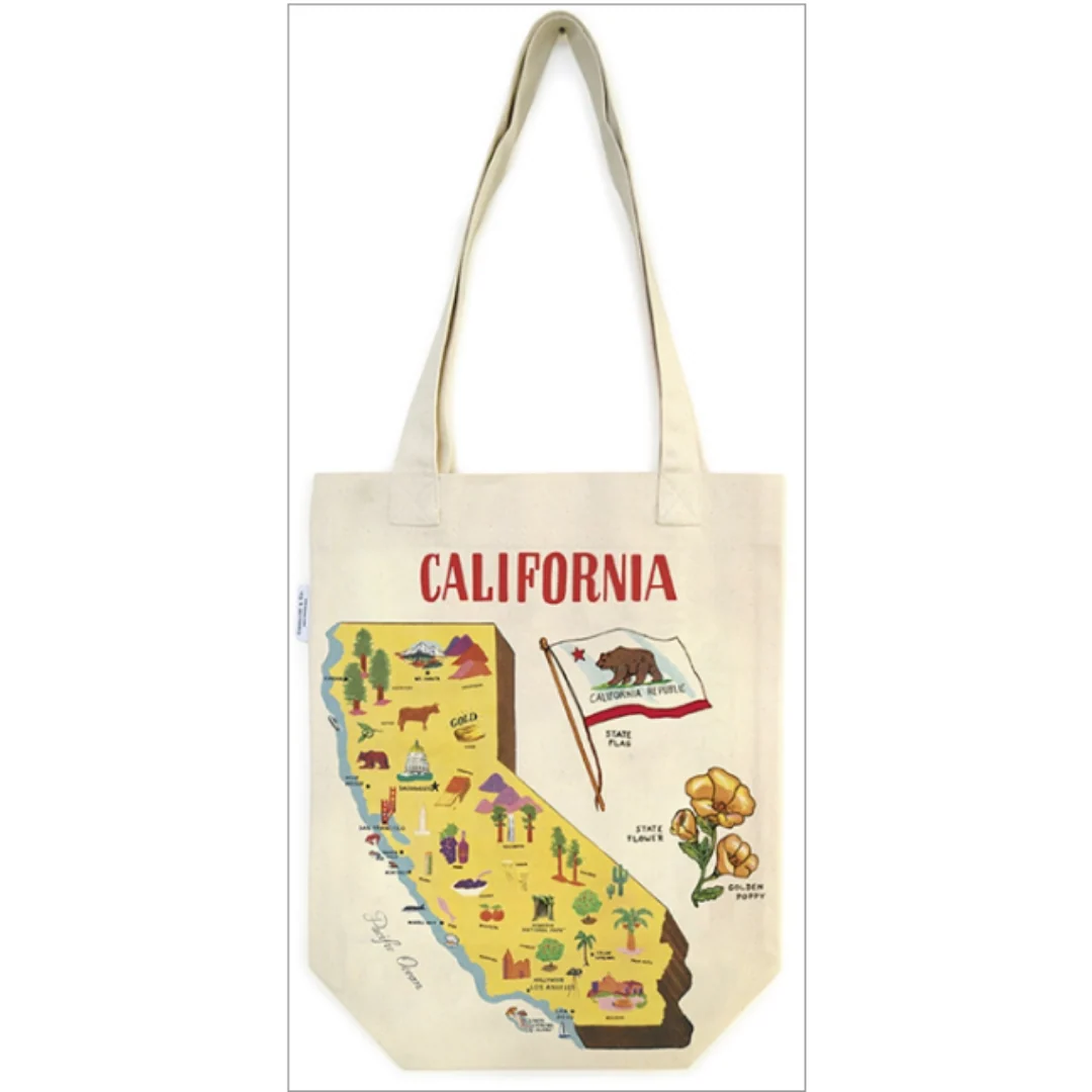 Cavallini & Co. Tote Bag - Map of California - Image 2