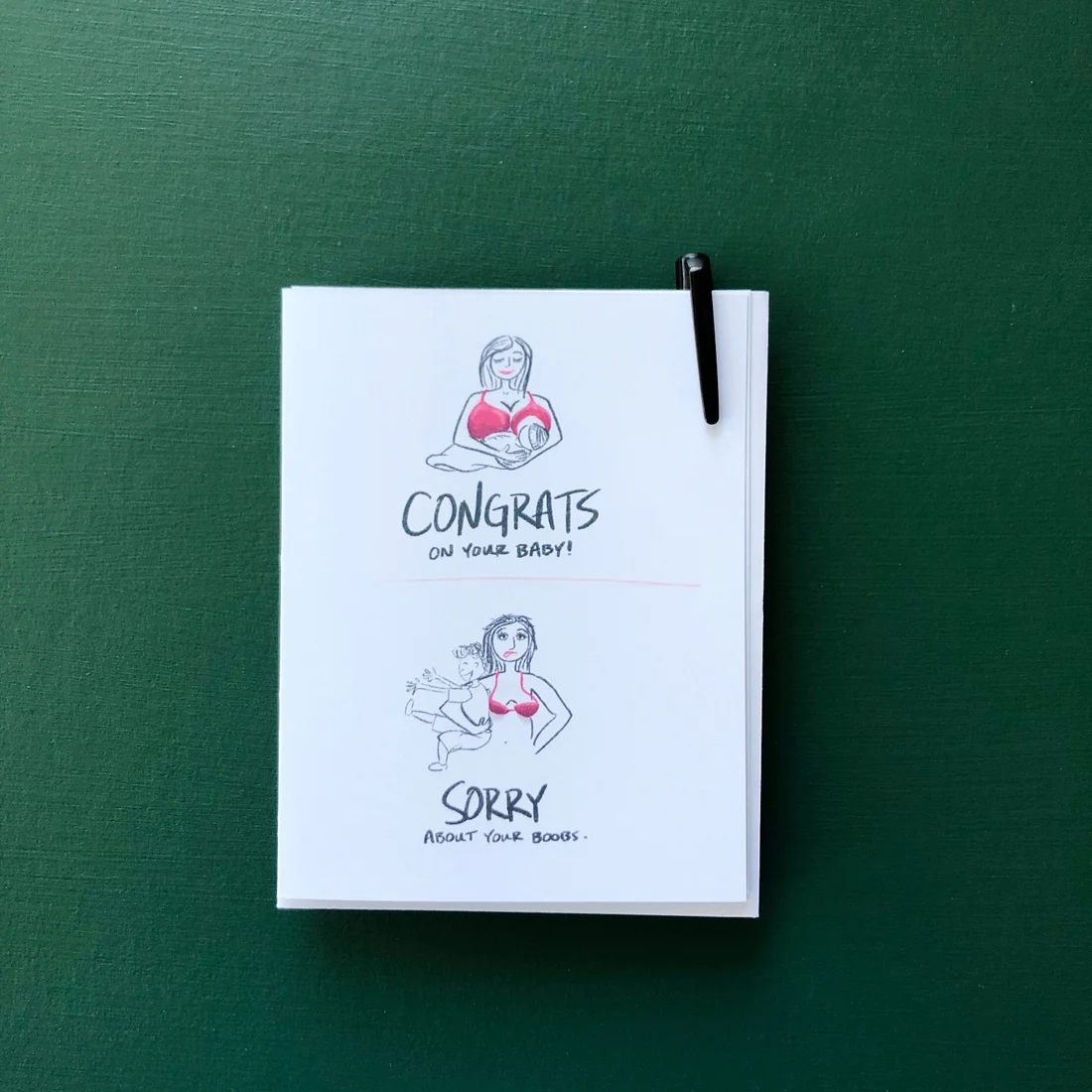 Congrats/Sorry Boobs Card - Image 2