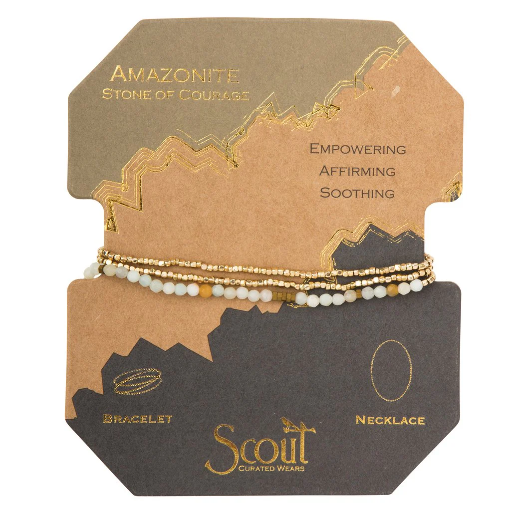 Delicate Stone Bracelet & Necklace Amazonite - Stone of Courage