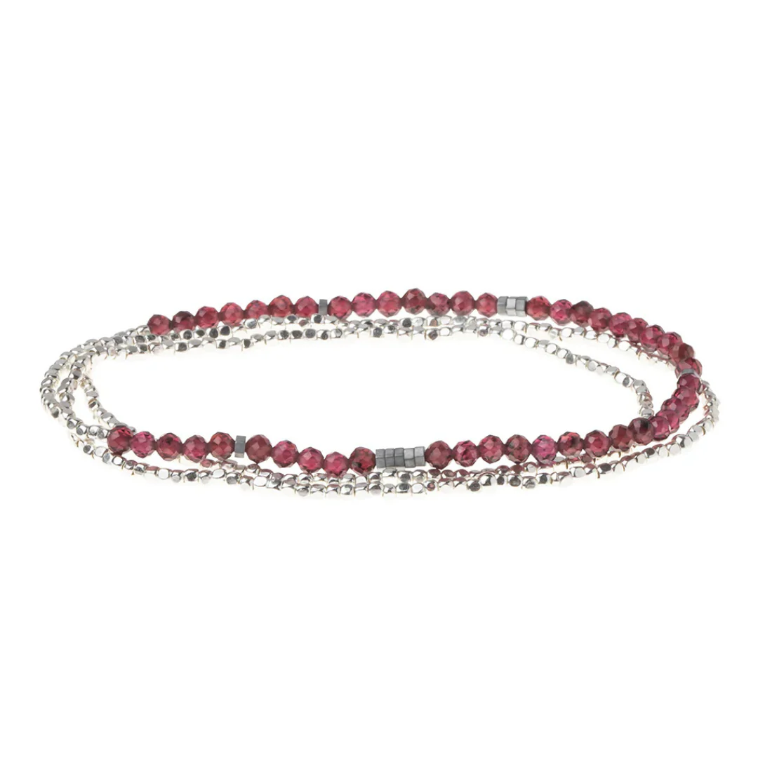 Delicate Stone Bracelet & Necklace Garnet- Stone of Health