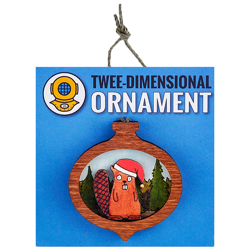 Diorama Ornament - Santa Beaver
