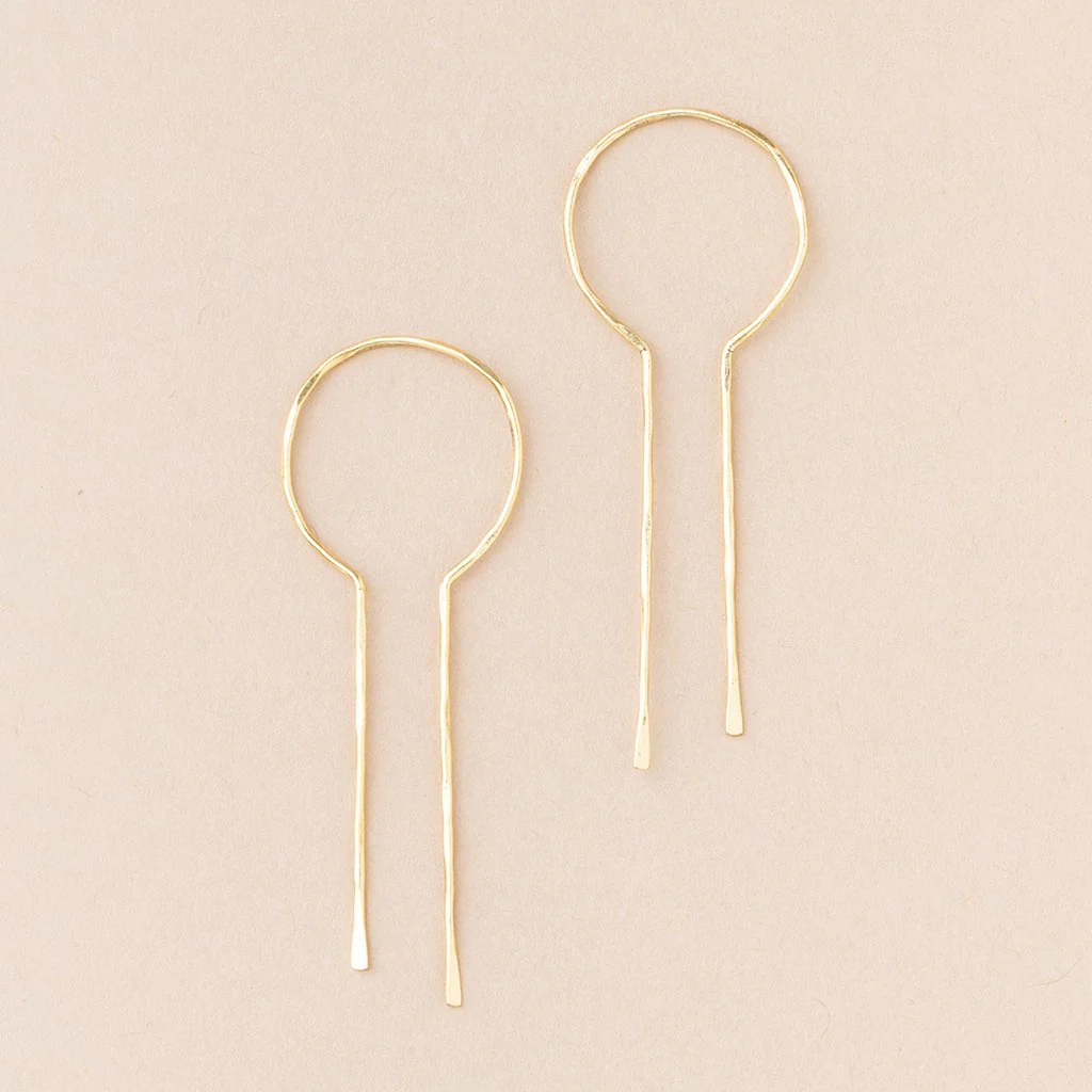 Equinox Keyhole Hoop Earring - Gold