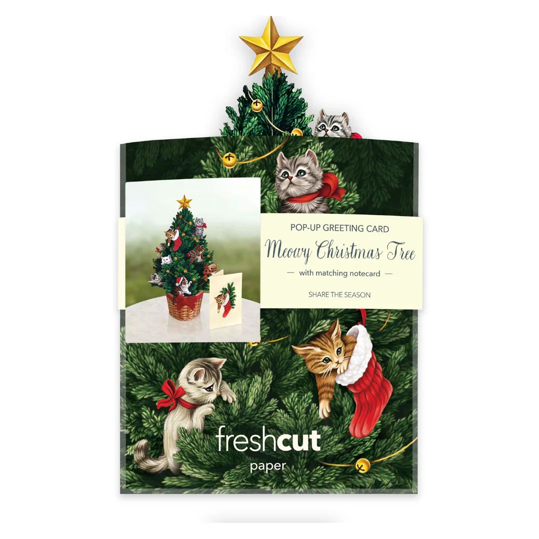Mini Meowy Christmas Tree Pop-up Card