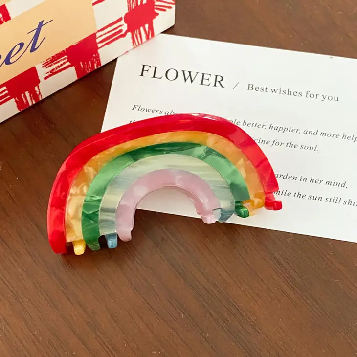 Hair Claw - Rainbow (Large)