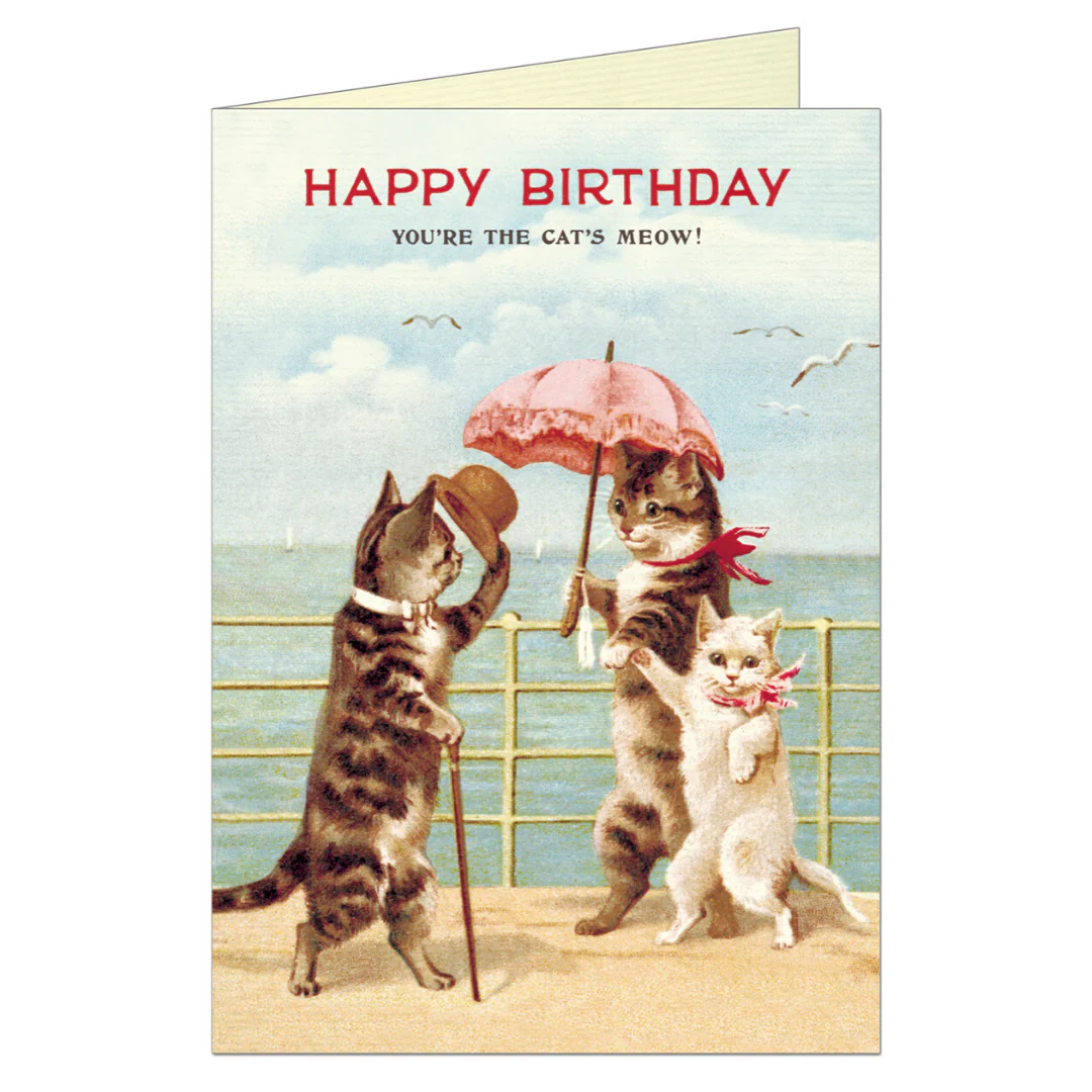 Cavallini & Co. Greeting Card - Happy Birthday Cats