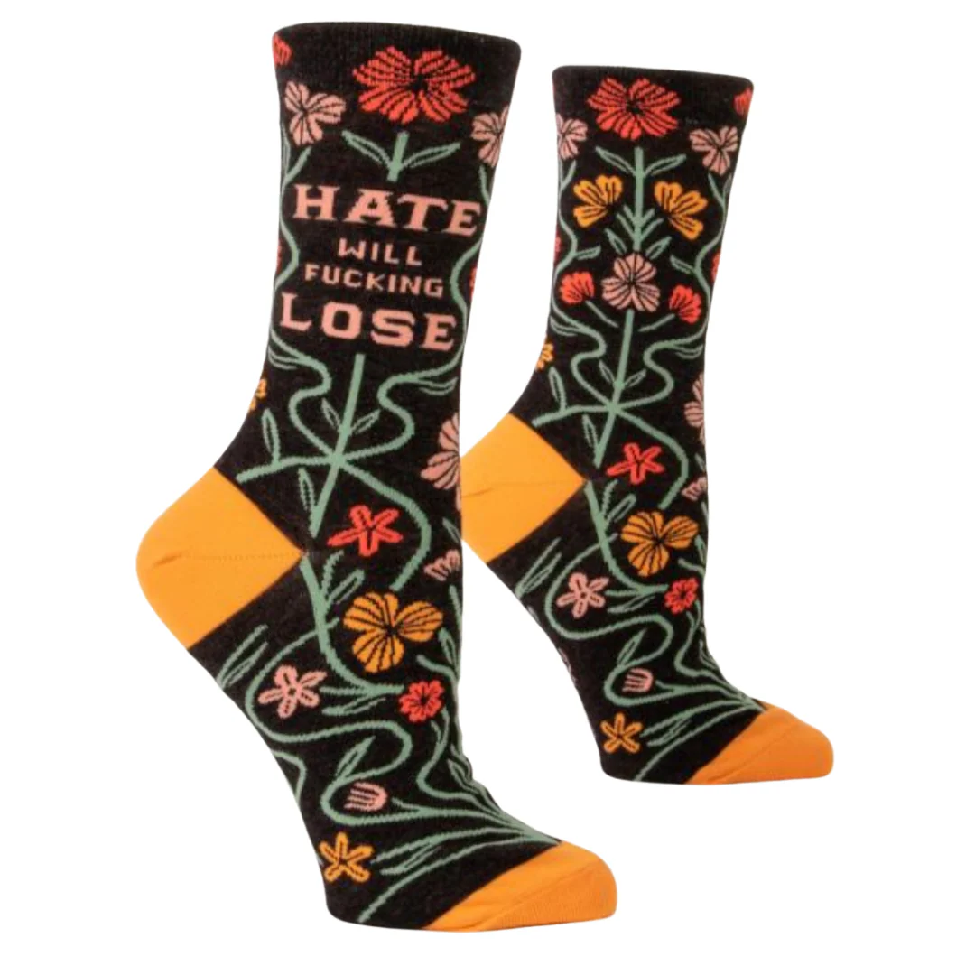 Hate Will Fucking Lose Crew Socks
