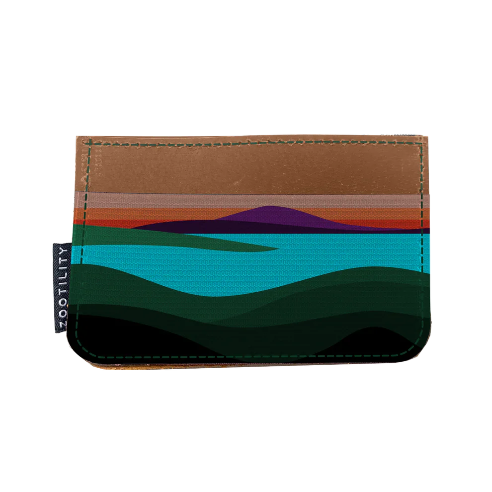 Leather Card Holder - Peach Lake