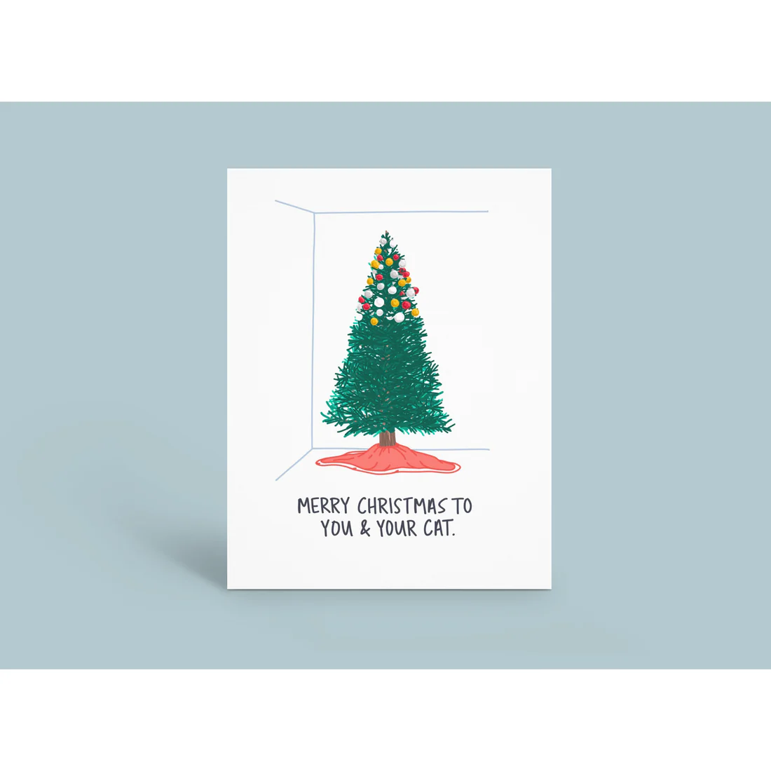 Merry Christmas to You and Your Cat Card