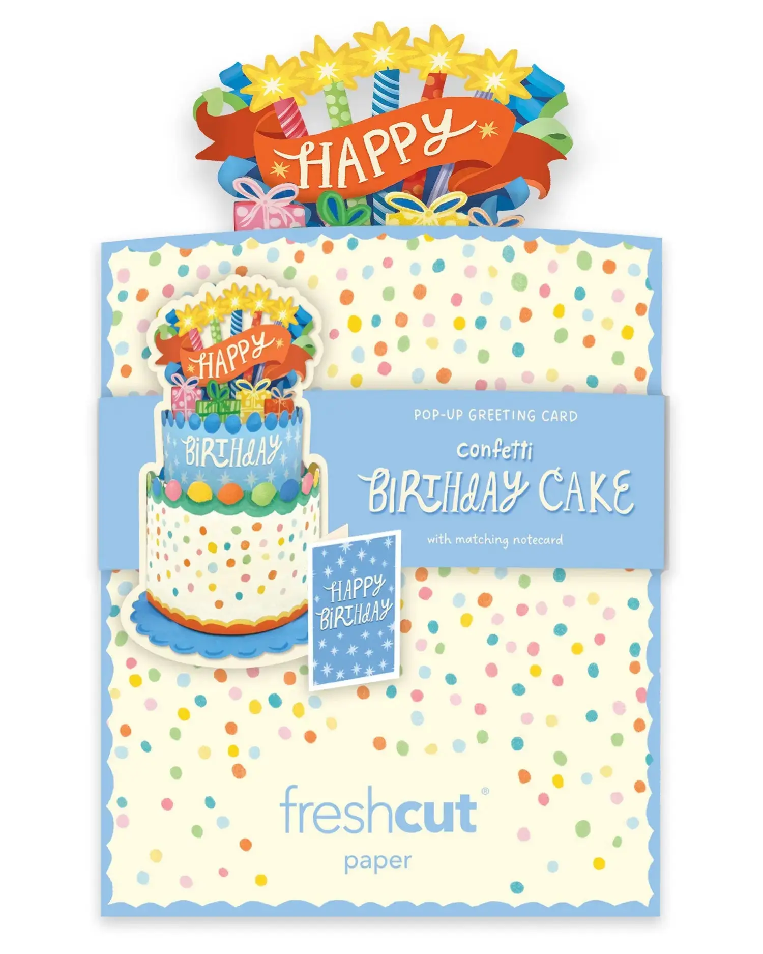 Mini Confetti Birthday Cake Pop-up Card