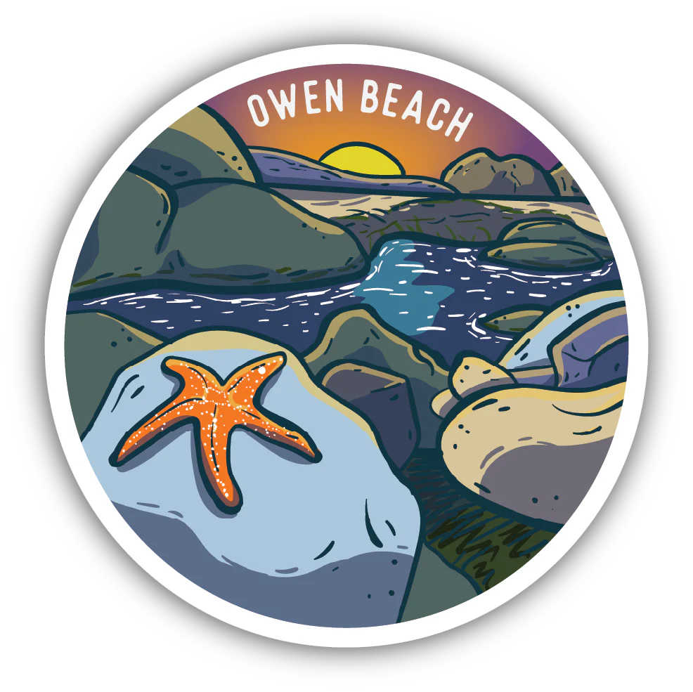 Owen Beach Starfish Scene ND Sticker
