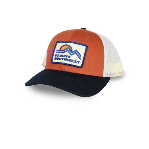 Oxford Trucker Hat Dark Orange/Navy