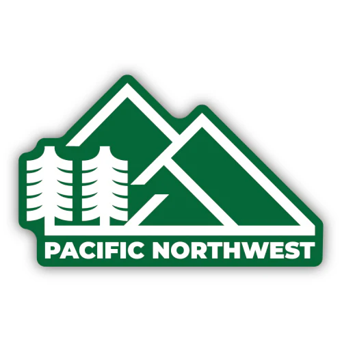 Pacific Northwest Green Mountains Sticker