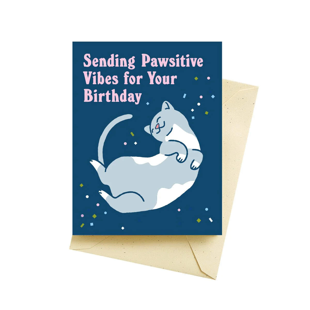 Pawsitive Cat Birthday Card