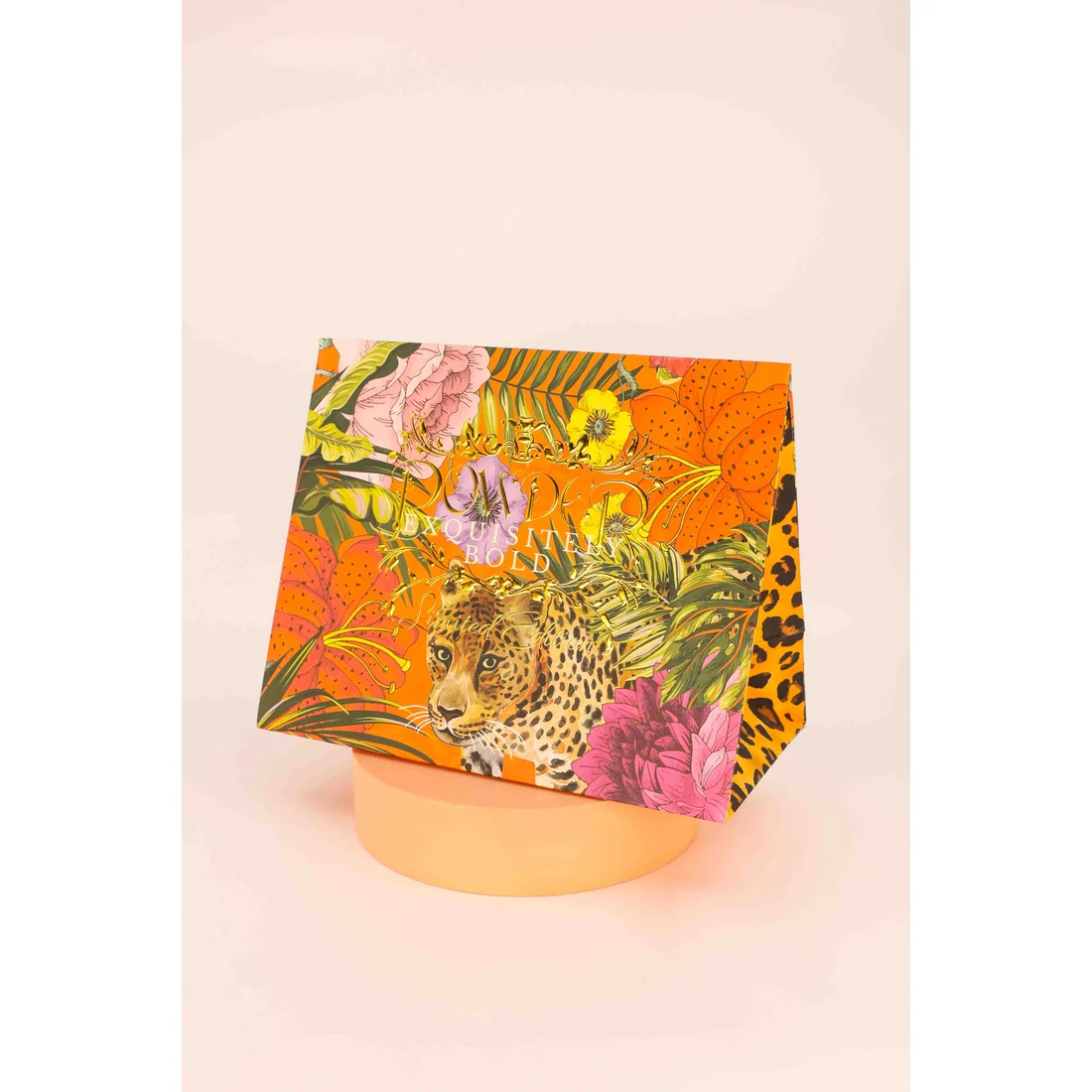 Printed Velvet Painted Peony Headband - Image 3
