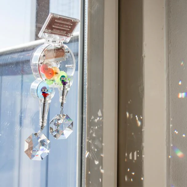 Solar Powered Rainbowmaker - Double Crystals