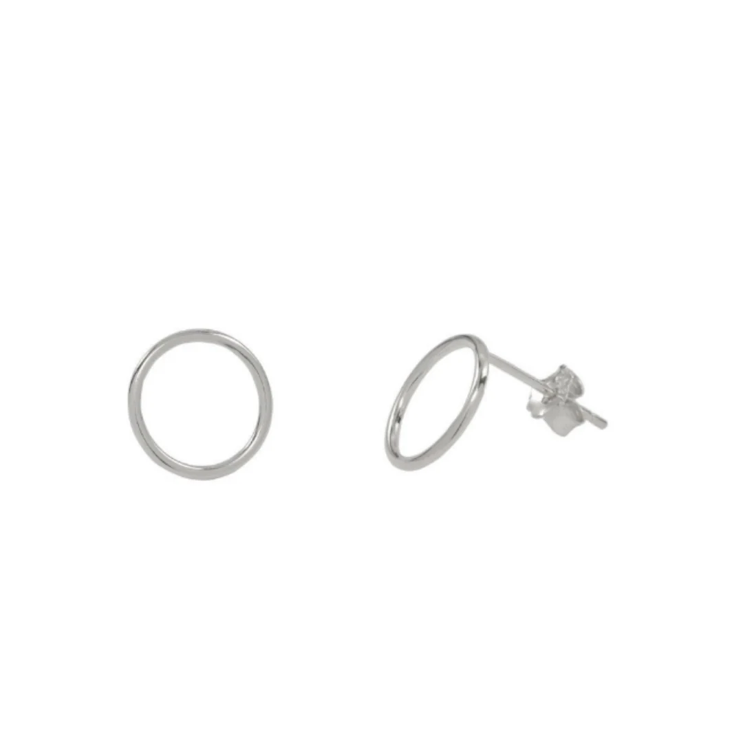 SS Little Open Circle Studs