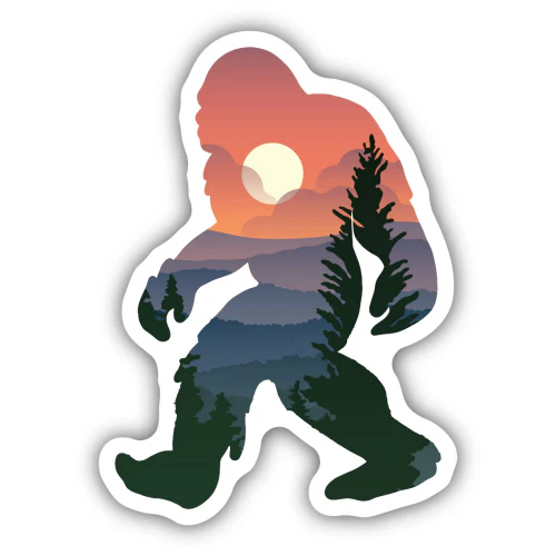Sunset Forest Sasquatch Sticker