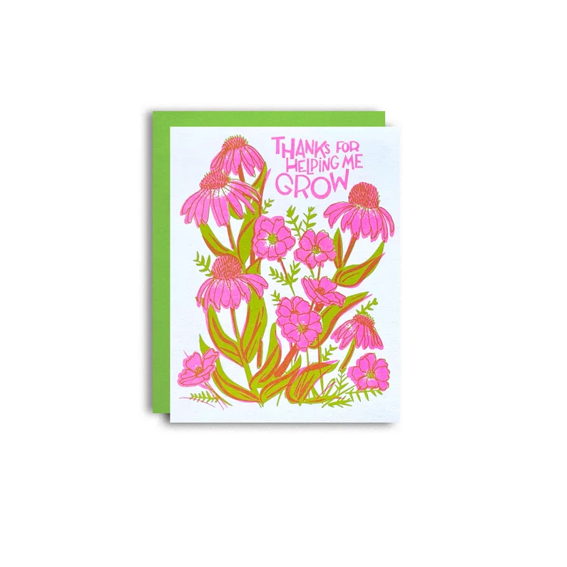 Thanks Growth Parent - Mentor Risograph Card