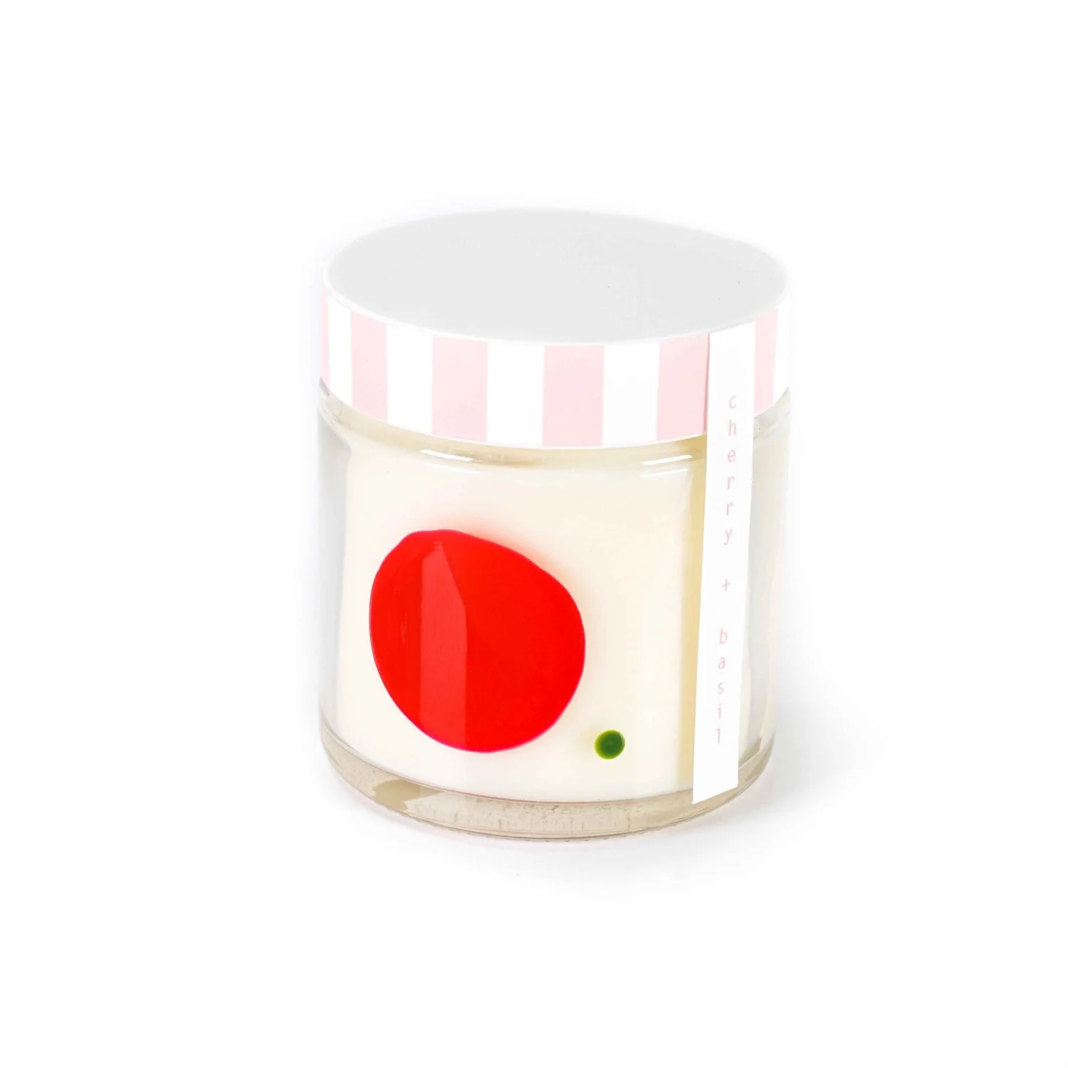 to:from Soywax Candle in Handpainted Glass - Cherry & Basil