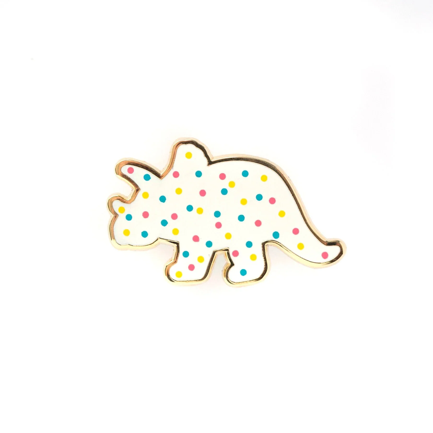 Triceratops Dino Cookie Enamel Pin