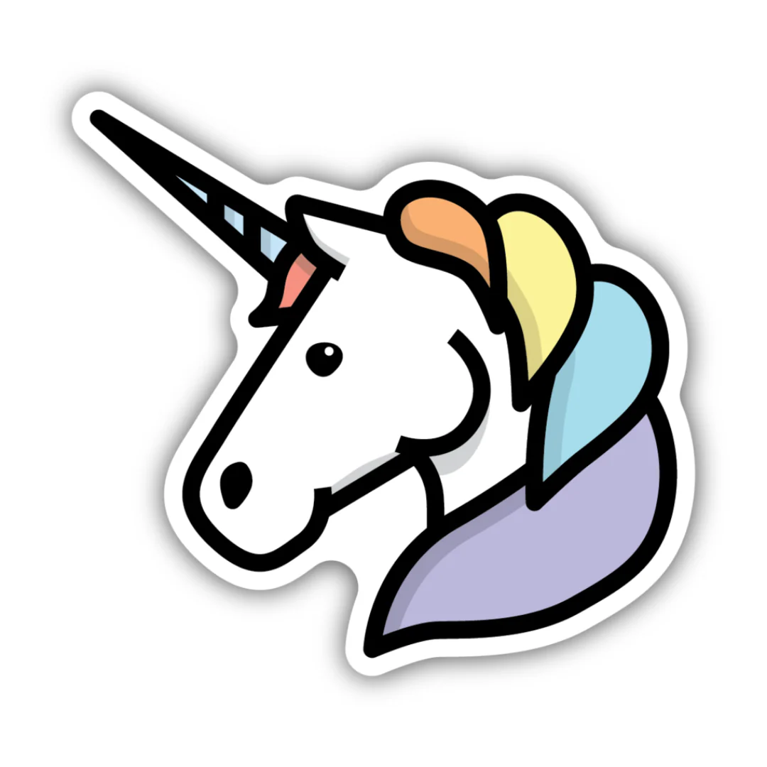 Unicorn Head Sticker