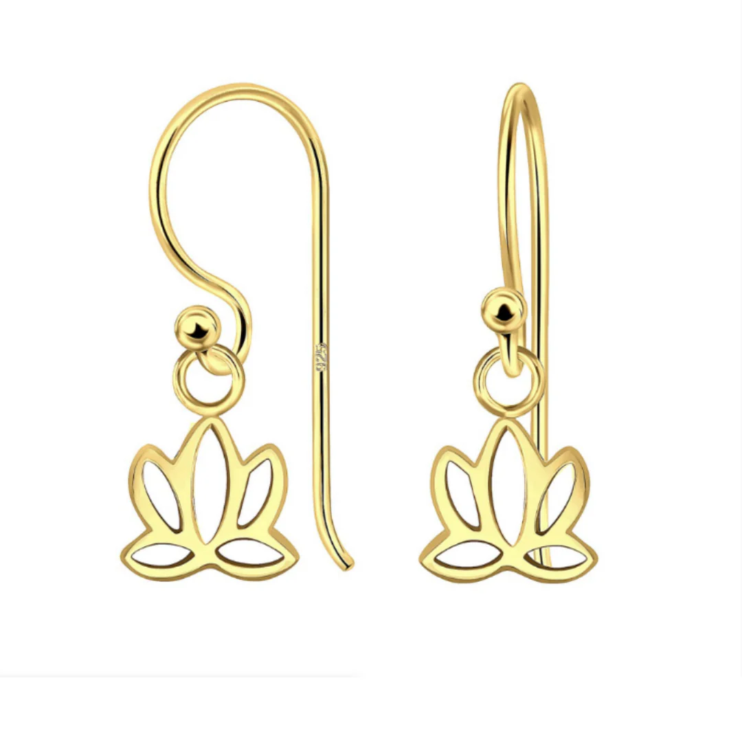 V GD Lotus Drop Earrings