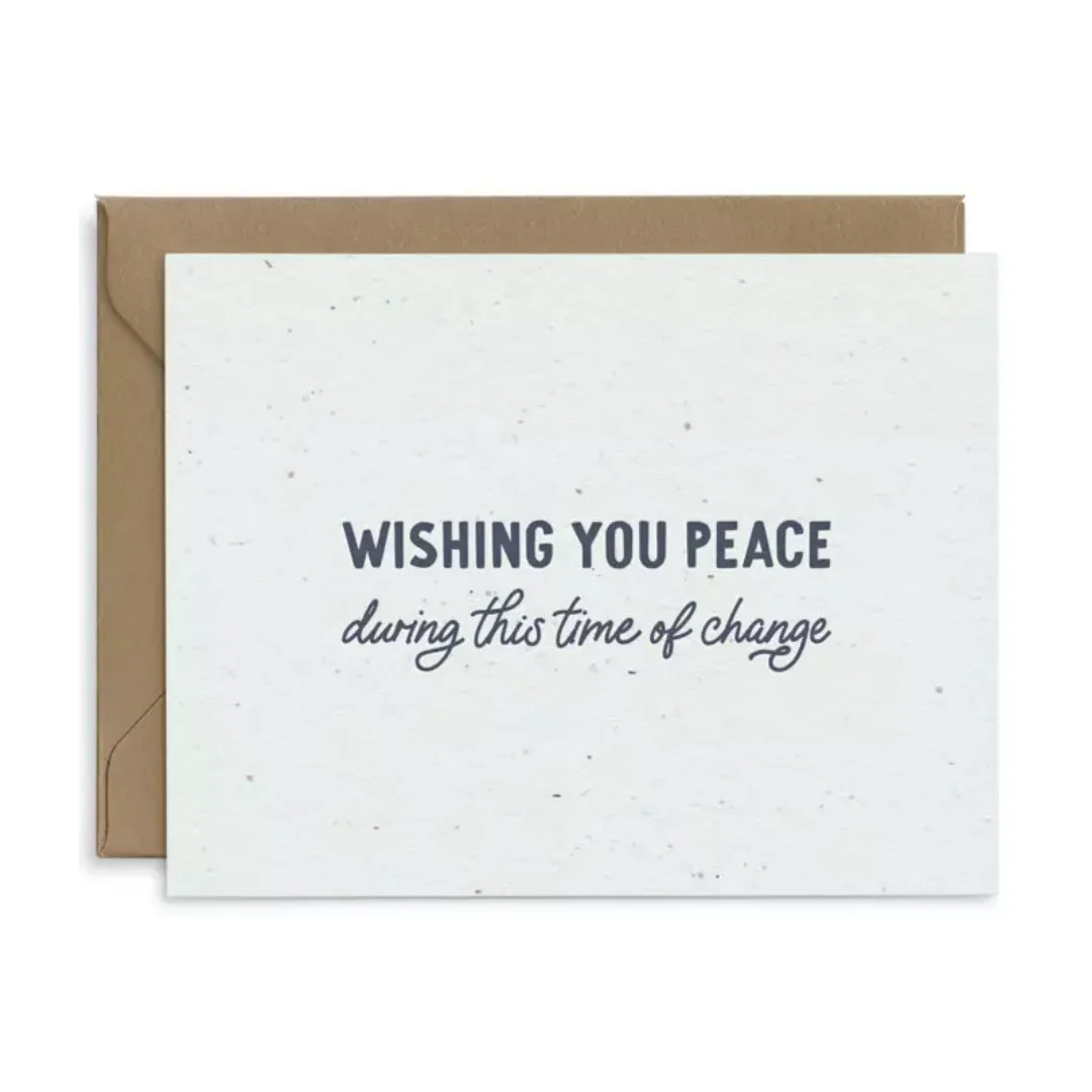 Wishing You Peace Seeded Sympathy Card